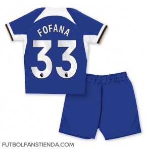 Chelsea Wesley Fofana #33 Primera Equipación Niños 2023-24 Manga Corta (+ Pantalones cortos)